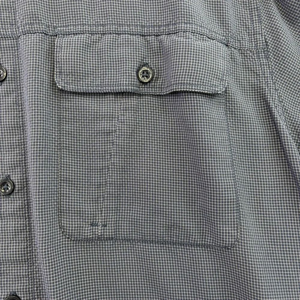 The North Face Modal Blend Shirt Mens Sz XL Blue Short Sleeve Button Down Hike